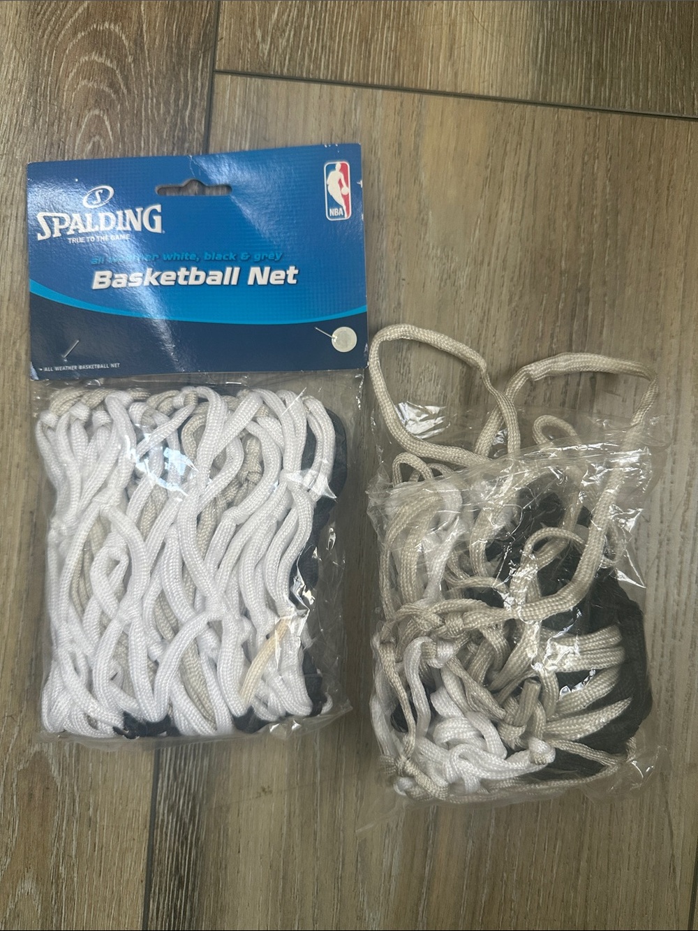 Spalding White, Black, and Gray Braided Basketball Net